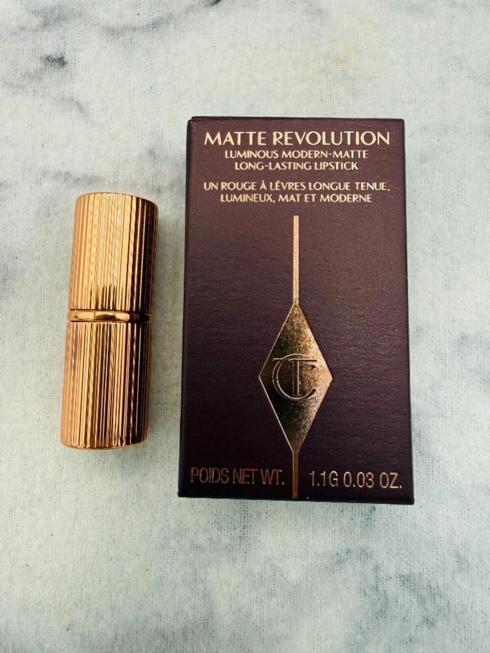 Charlotte Tilbury Beauty Gift Set-Matte Lipstick Color Pillow Talk-2pc-BOXED-NEW